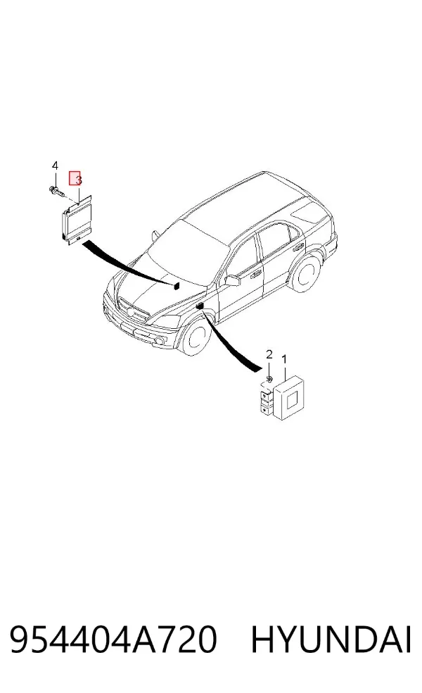 Блок управления раздаткой 954404A720 Hyundai/Kia