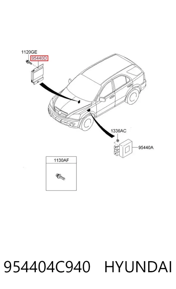 Блок управления раздаткой 954404C940 Hyundai/Kia