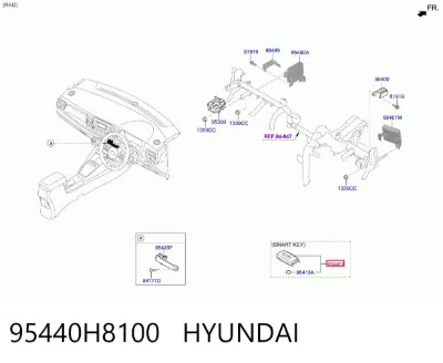 Ключ замка зажигания HYUNDAI 95440H8100
