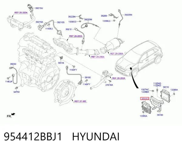 Блок управления акпп 954412BBJ1 Hyundai/Kia