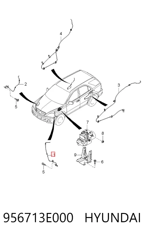Датчик АБС (ABS) передний левый 956713E000 Hyundai/Kia