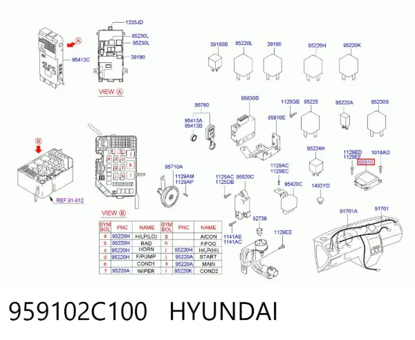  959102C100 Hyundai/Kia