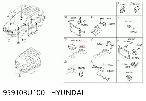  959103U100 Hyundai/Kia