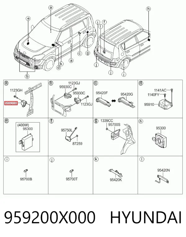 Датчик удара 959200X000 Hyundai/Kia