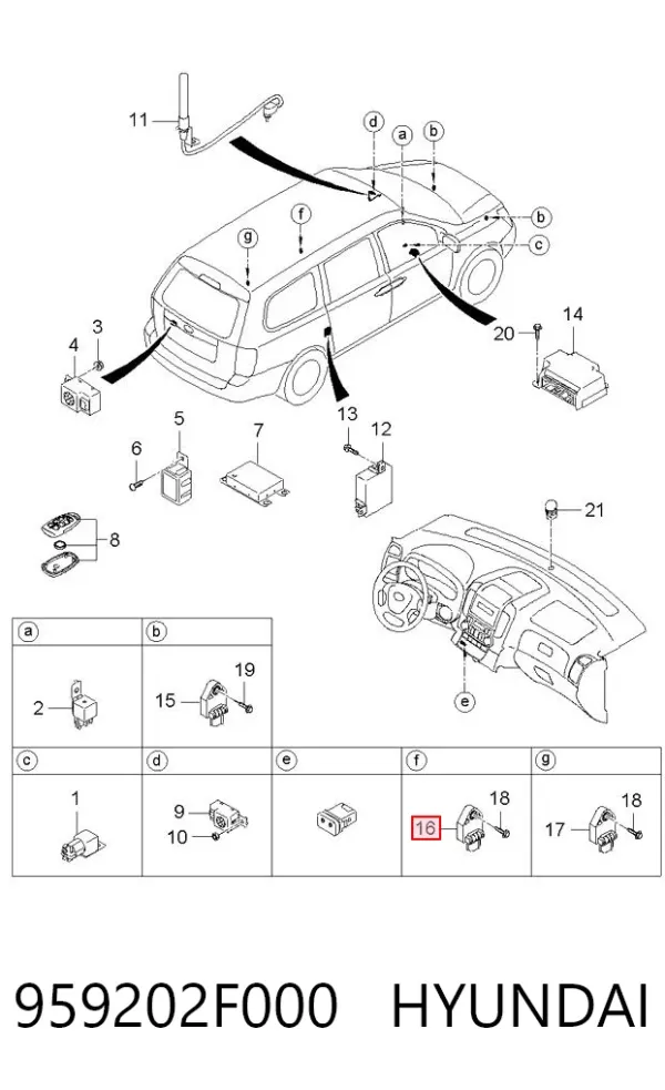  959202F000 Hyundai/Kia