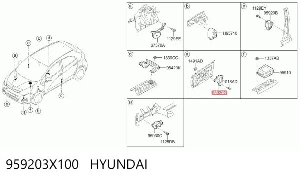  959203X100 Hyundai/Kia