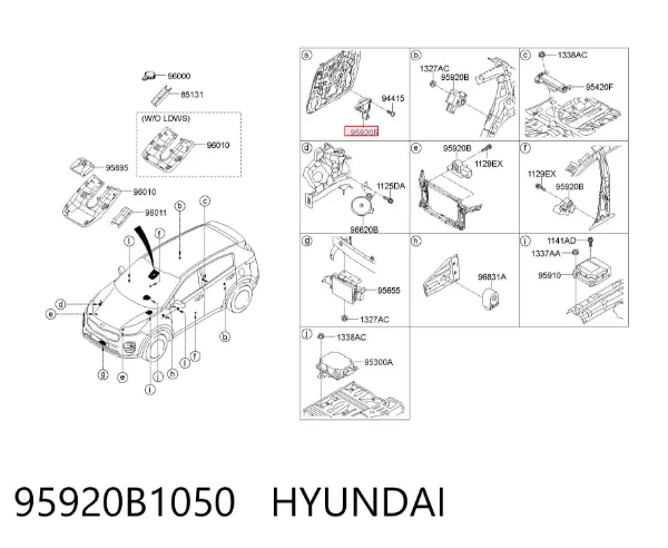 Датчик удара 95920B1050 Hyundai/Kia