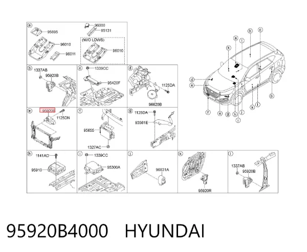 Датчик удара 95920B4000 Hyundai/Kia