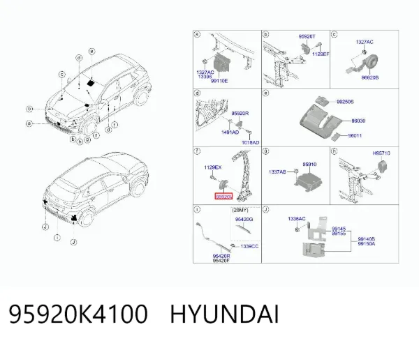 Датчик удара 95920K4100 Hyundai/Kia