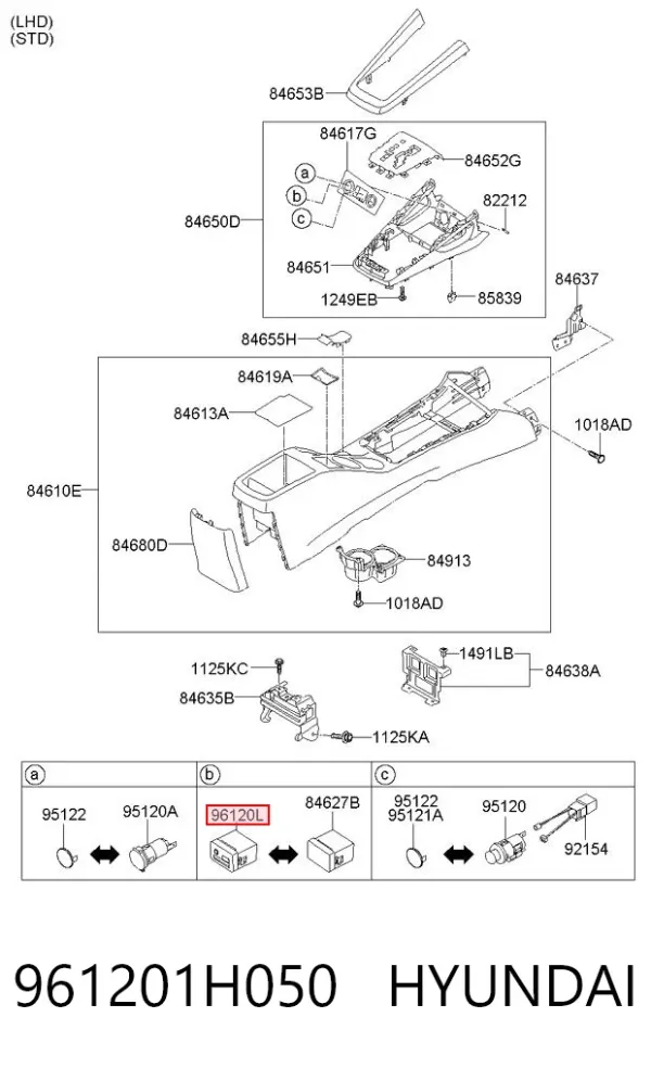  961201H050 Hyundai/Kia