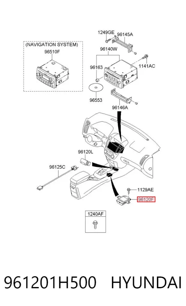 USB-разветвитель 961201H500 Hyundai/Kia