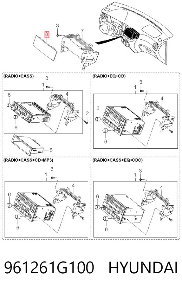  961261G100 Hyundai/Kia
