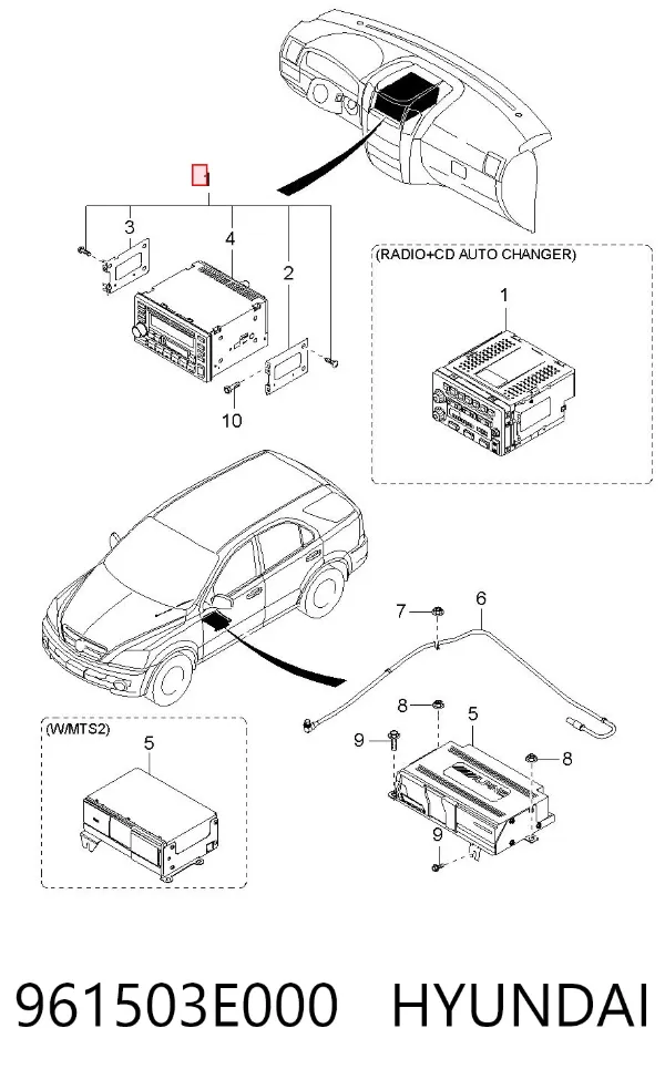  961503E000 Hyundai/Kia