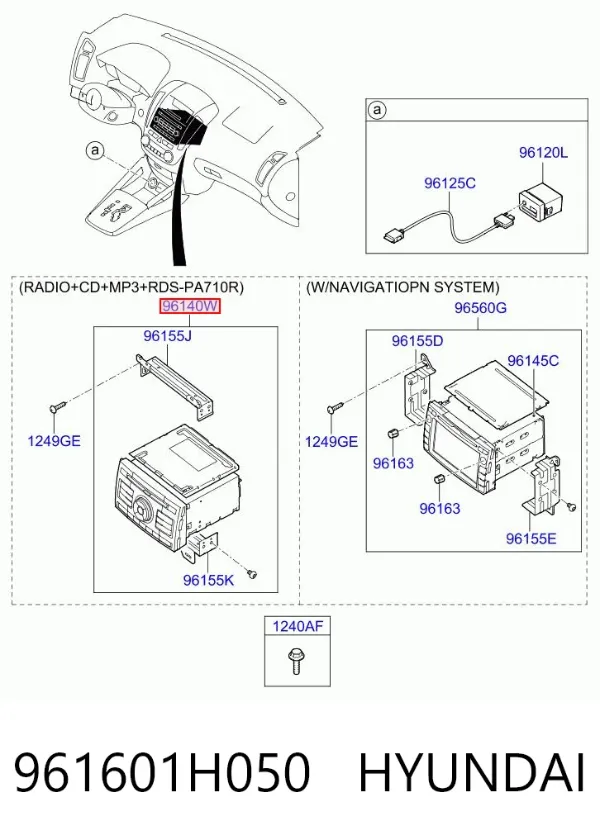 Магнитола 961601H050 Hyundai/Kia