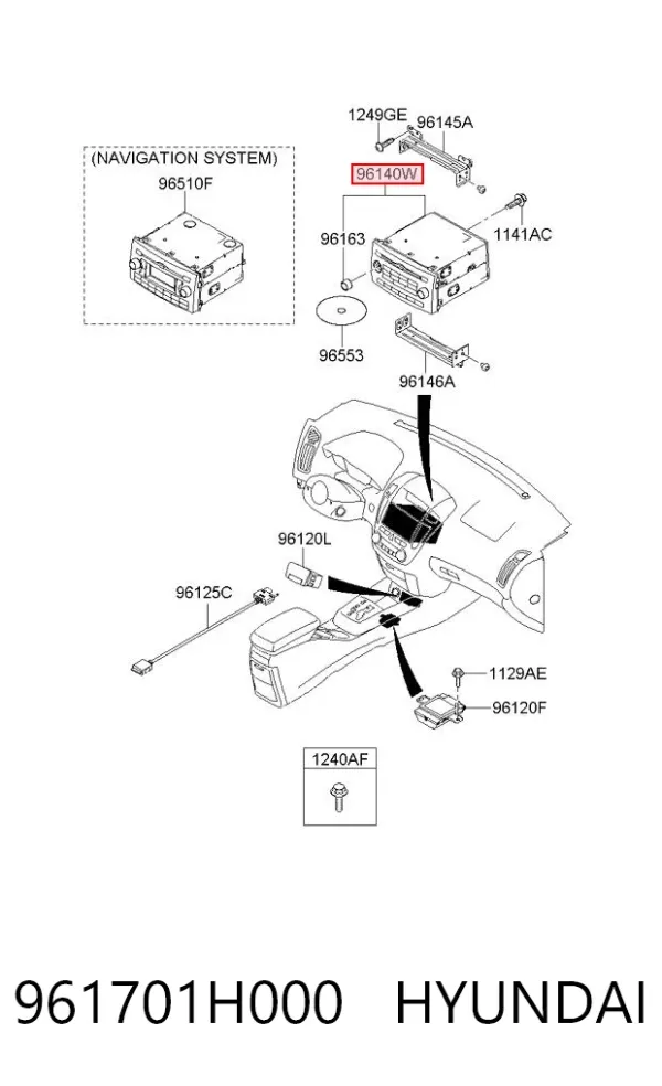 Магнитола 961701H000 Hyundai/Kia