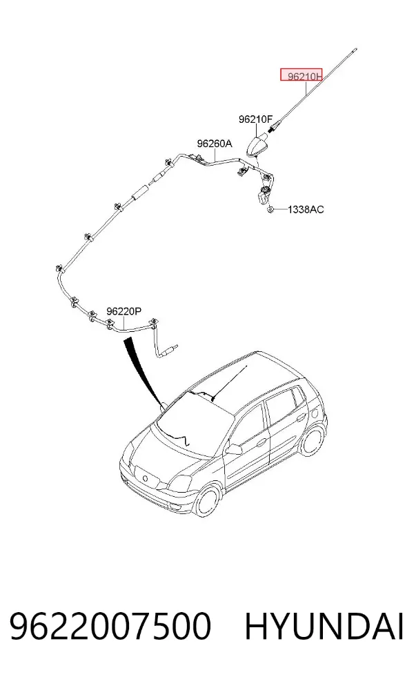 Шток антенны 9622007500 Hyundai/Kia