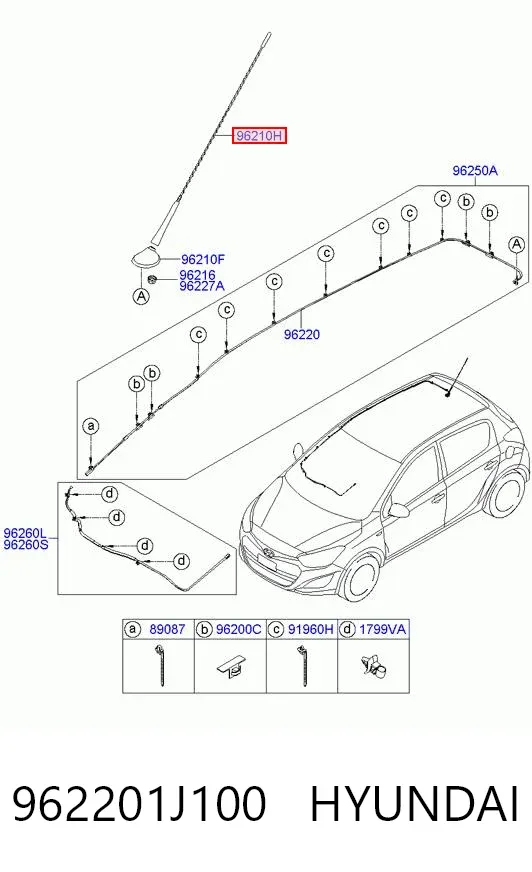 Антенна 962201J100 Hyundai/Kia