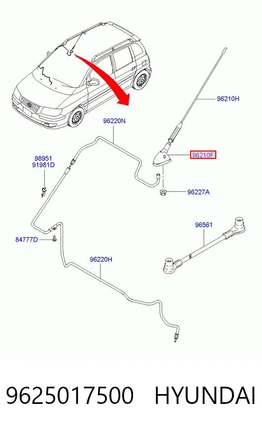 Антенна 9625017500 Hyundai/Kia
