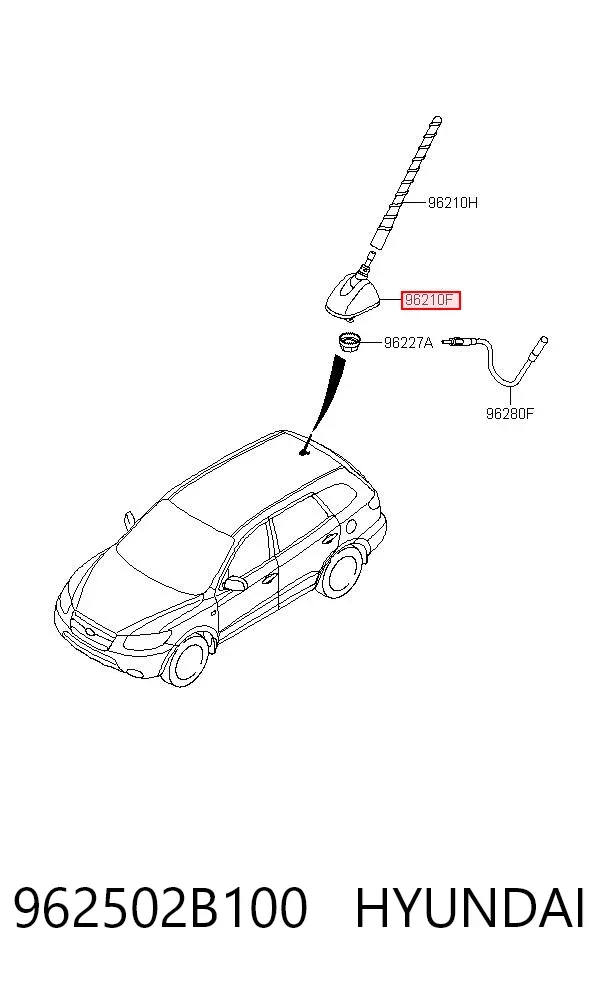 Антенна 962502B100 Hyundai/Kia