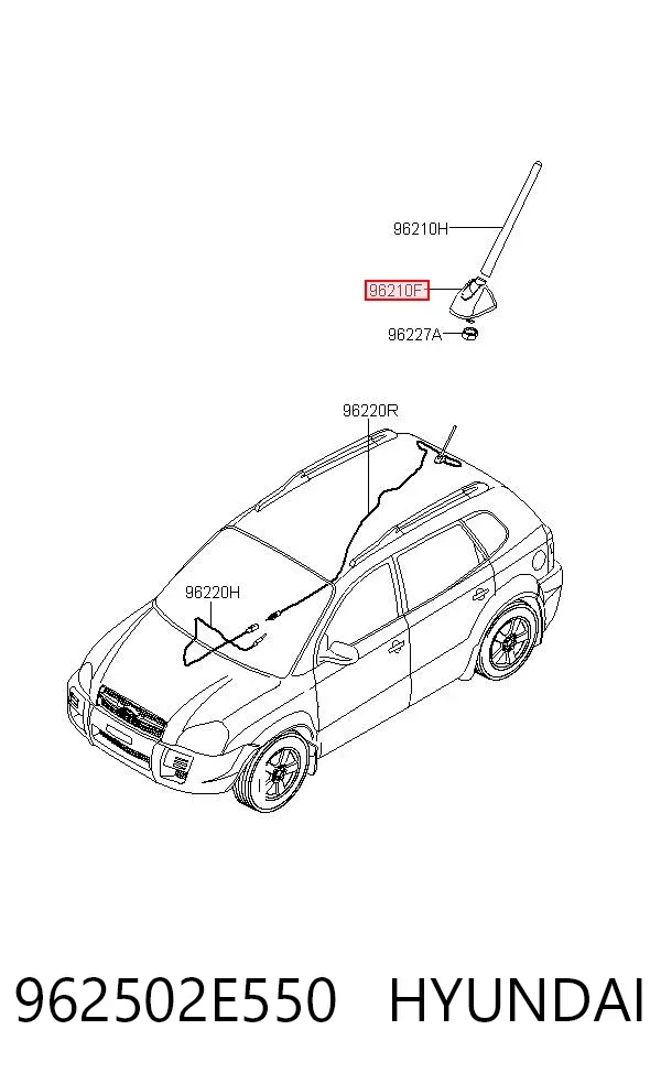 Антенна 962502E550 Hyundai/Kia