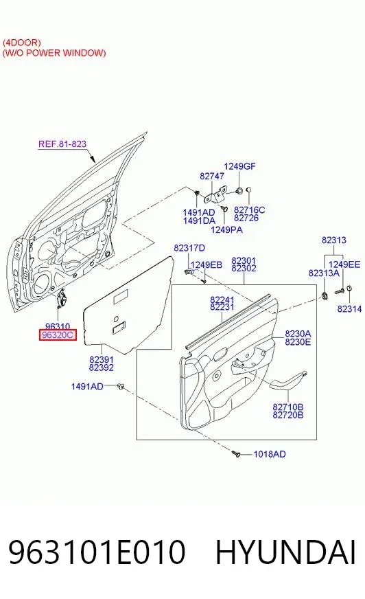  963101E010 Hyundai/Kia