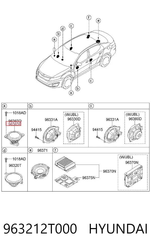  963212T000 Hyundai/Kia