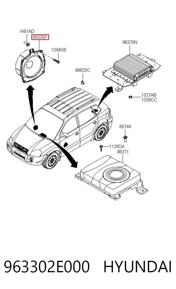 Динамик передней двери 963302E000 Hyundai/Kia