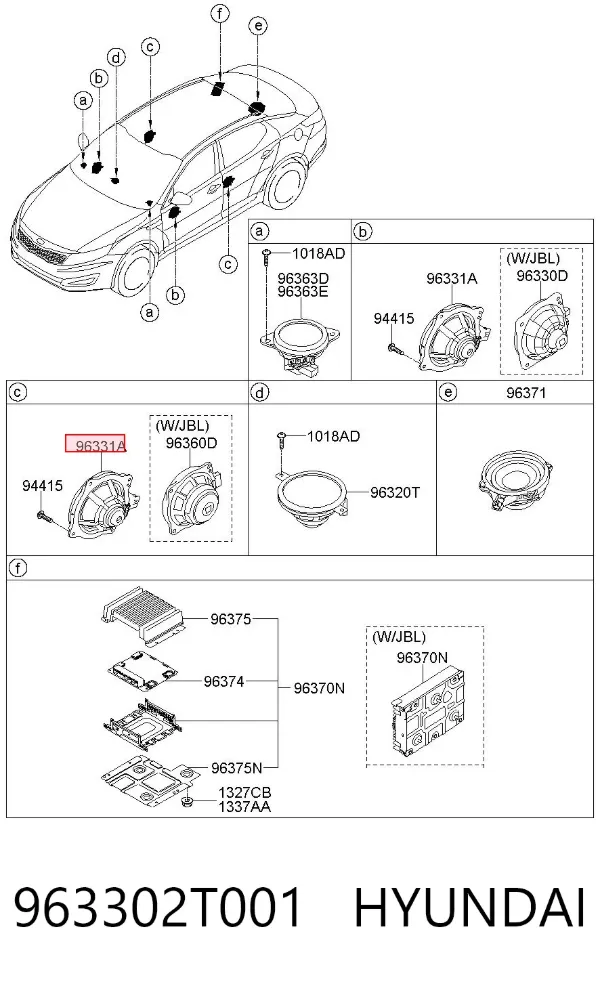  963302T001 Hyundai/Kia