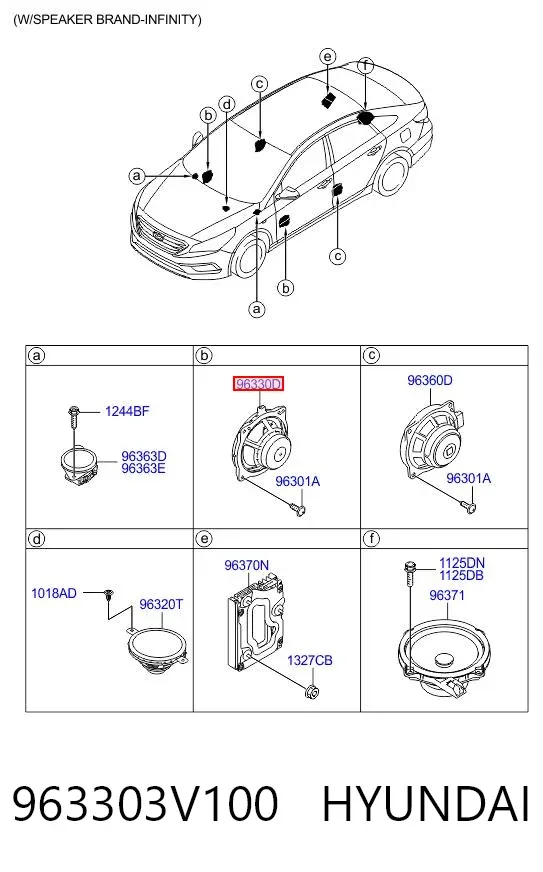 Динамик передней двери 963303V100 Hyundai/Kia