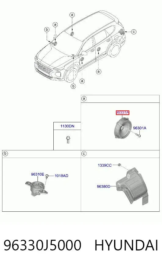 Динамик передней двери 96330J5000 Hyundai/Kia
