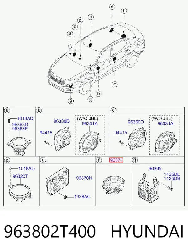  963802T400 Hyundai/Kia