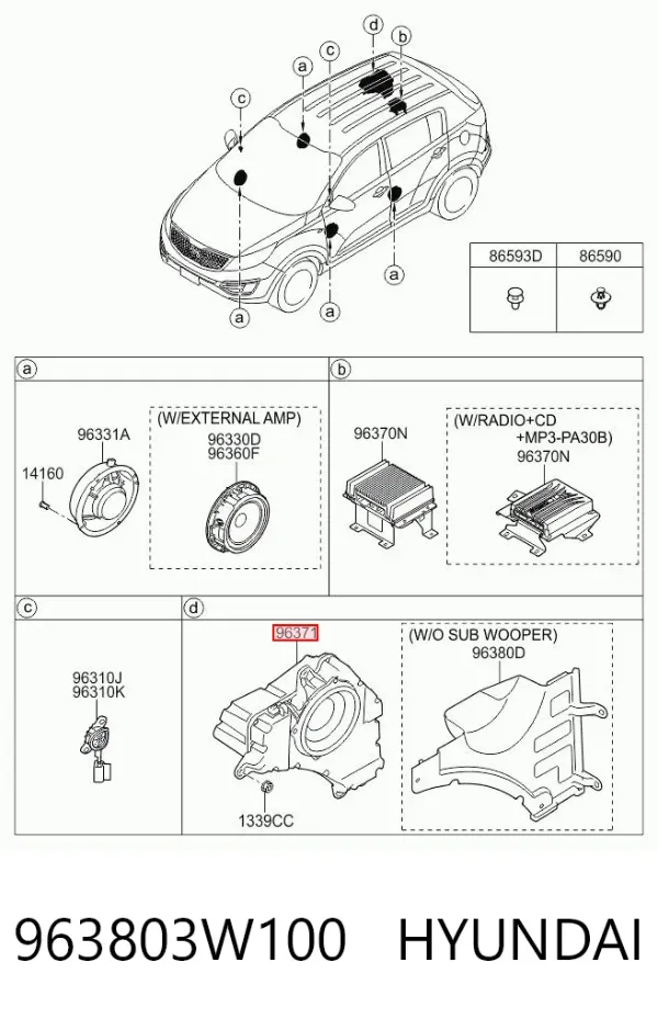  963803W100 Hyundai/Kia