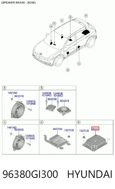 Сабвуфер HYUNDAI 96380GI300