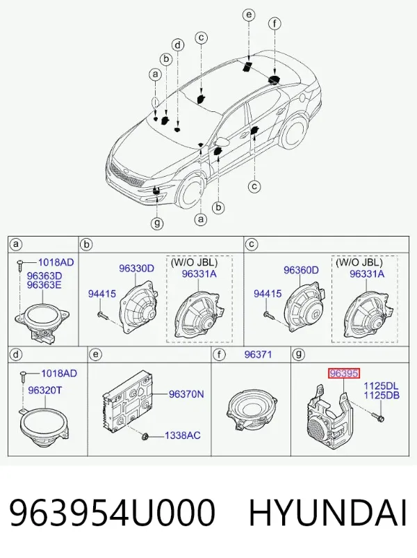  963954U000 Hyundai/Kia