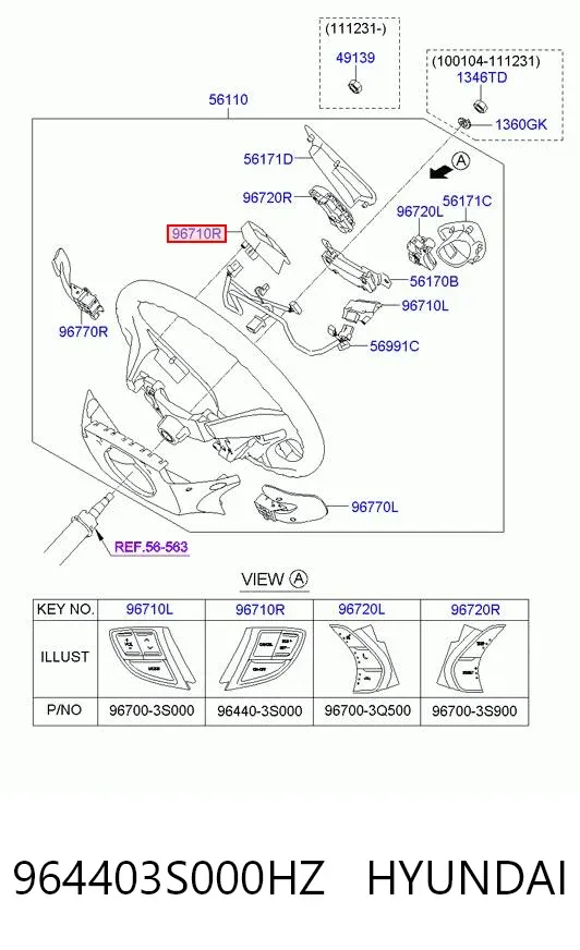  964403S000HZ Hyundai/Kia