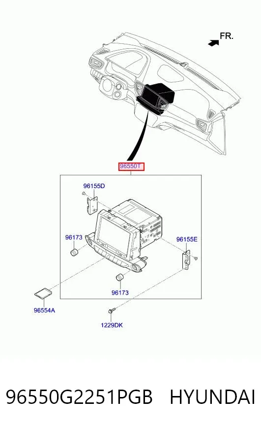 Дисплей многофункциональный 96550G2251PGB Hyundai/Kia