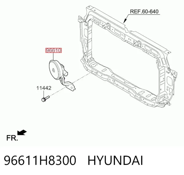 Звуковой сигнал 96611H8300 Hyundai/Kia
