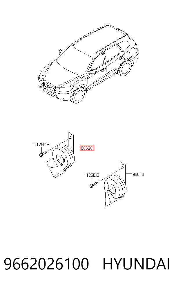 Звуковой сигнал 9662026100 Hyundai/Kia