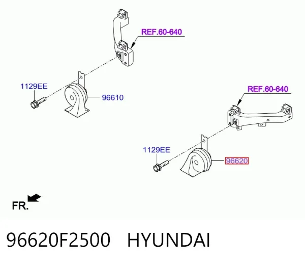 Звуковой сигнал Hyundai Elantra VI