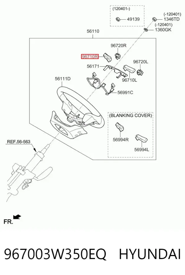 Блок управления круиз-контролем 967003W350EQ Hyundai/Kia