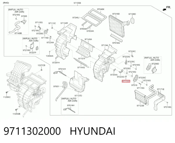 Вентилятор печки 9711302000 Hyundai/Kia