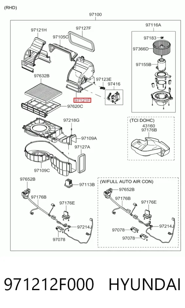  971212F000 Hyundai/Kia