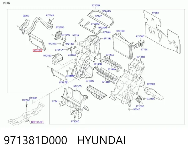 Радиатор печки 971381D000 Hyundai/Kia