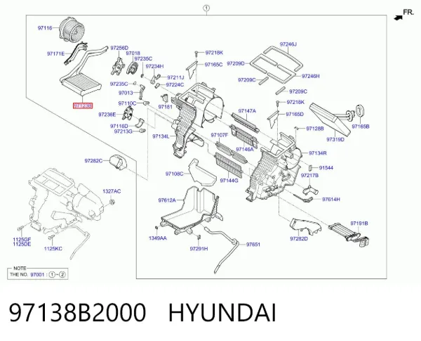 Радиатор печки 97138B2000 Hyundai/Kia