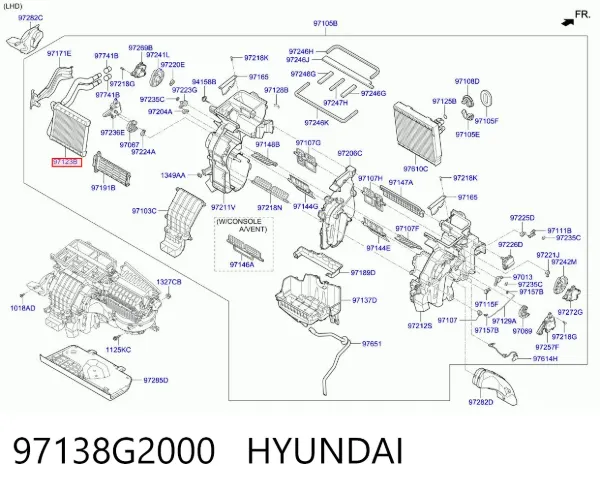 Радиатор печки 97138G2000 Hyundai/Kia