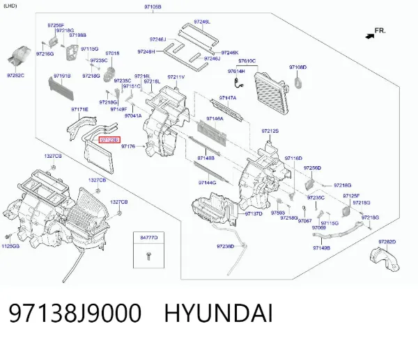 Радиатор печки 97138J9000 Hyundai/Kia