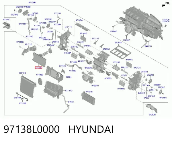 Радиатор печки 97138L0000 Hyundai/Kia