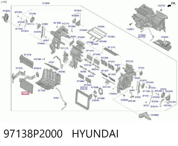 Радиатор печки 97138P2000 Hyundai/Kia