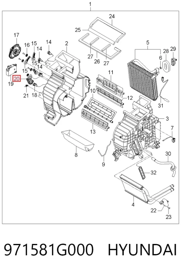 971581G000 Hyundai/Kia