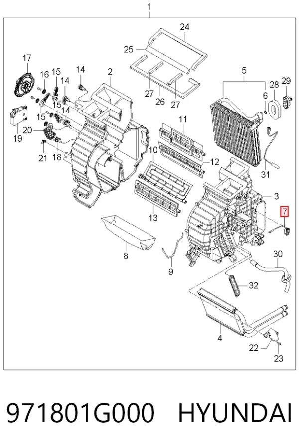  971801G000 Hyundai/Kia